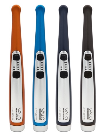 The VALO Grand curing light, available in four colors.