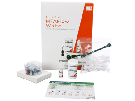 The MTA Flow White repair cement kit comes complete everything you need
